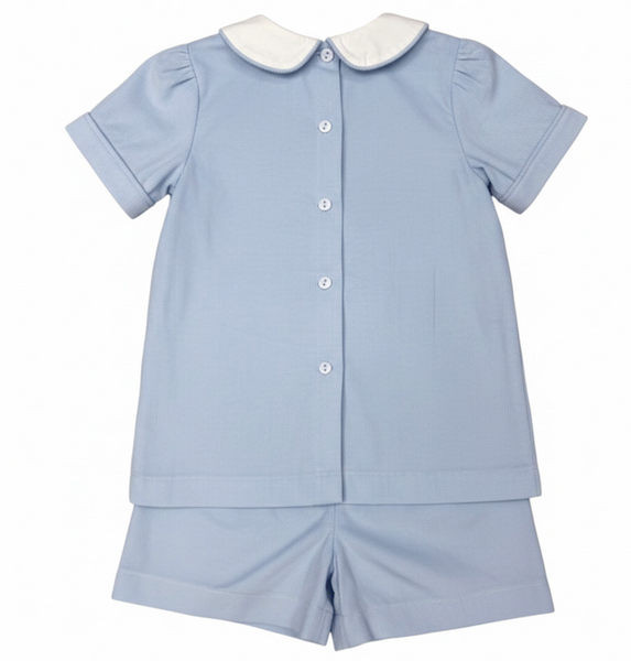 Blue Corduroy Short Set