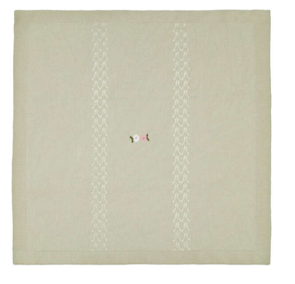 Embroidered Bloom Blanket