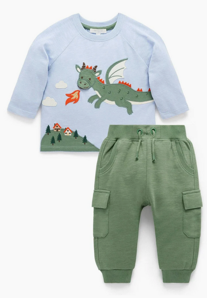 Dragon Tee & Cargo Pant Set