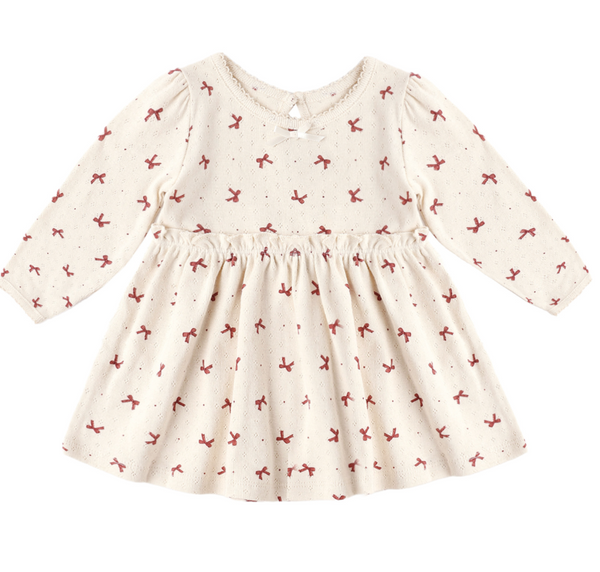 Wendy Romper-Red Bows velour