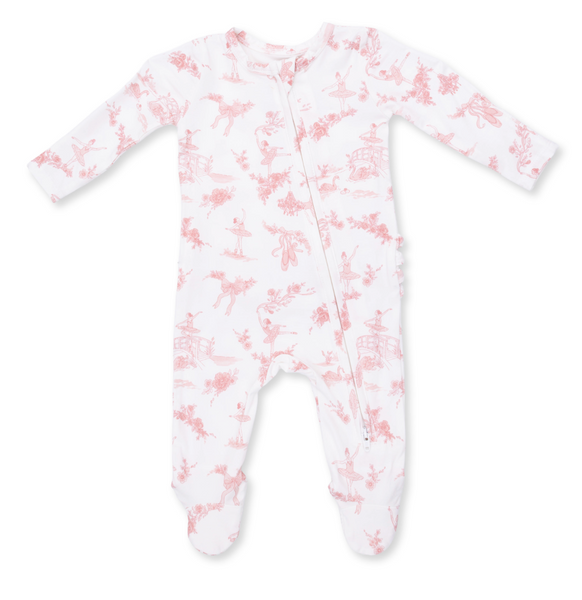 Ballet Toile Ruffle Footie