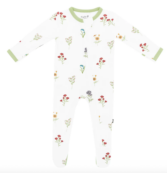 Kyte Zipper Footie Prints