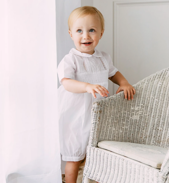 Feltman Boy Wedding Romper-White