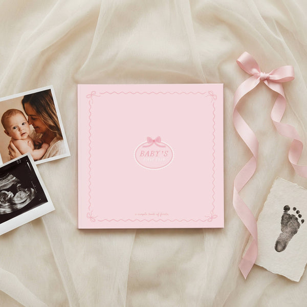 Bowkissed Blush First Year Baby Memory Book
