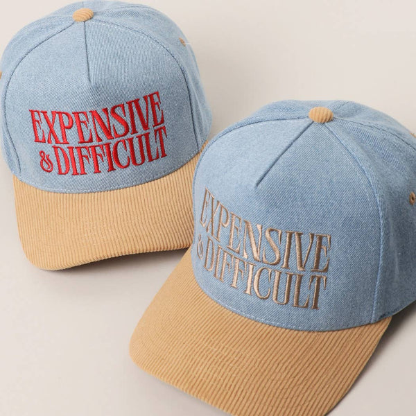 EXPENSIVE DIFFICULT Corduroy Trucker Hat