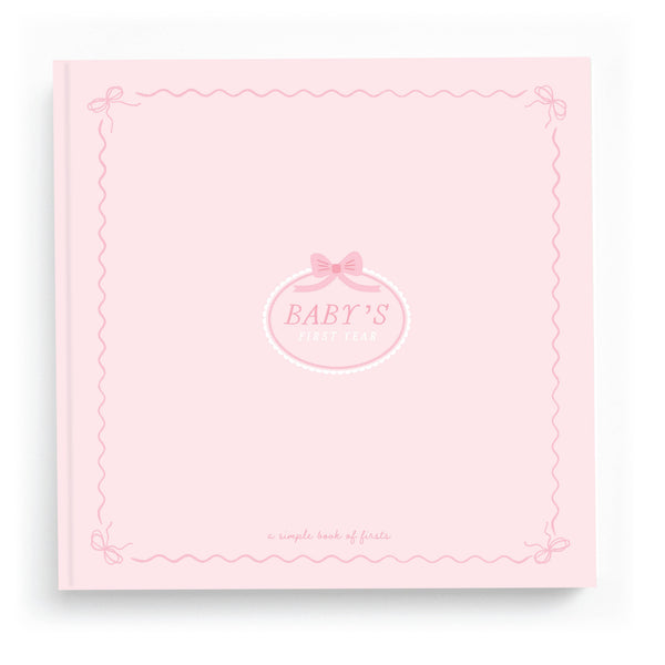 Bowkissed Blush First Year Baby Memory Book