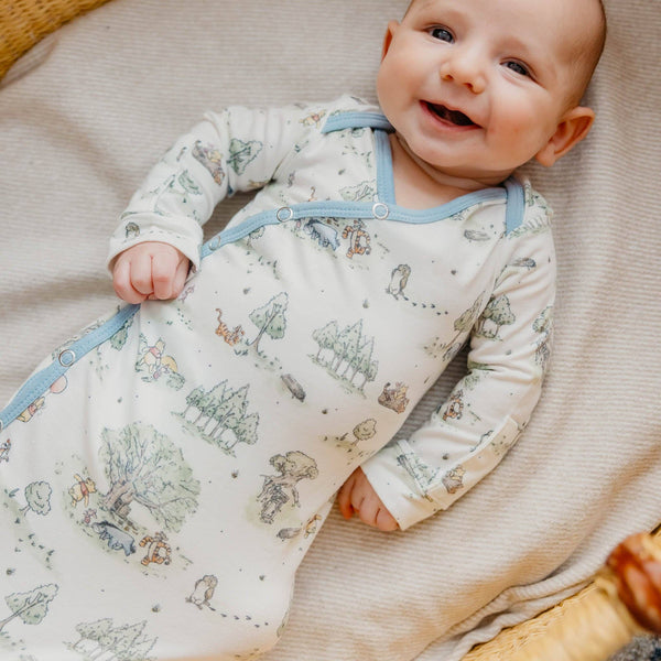 Newborn Knotted Gown - Hundred Acre Wood