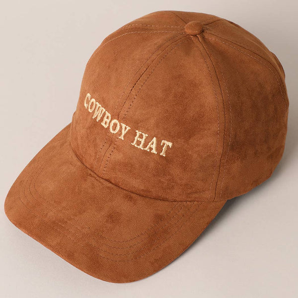 Cowboy Hat Suede Baseball Cap