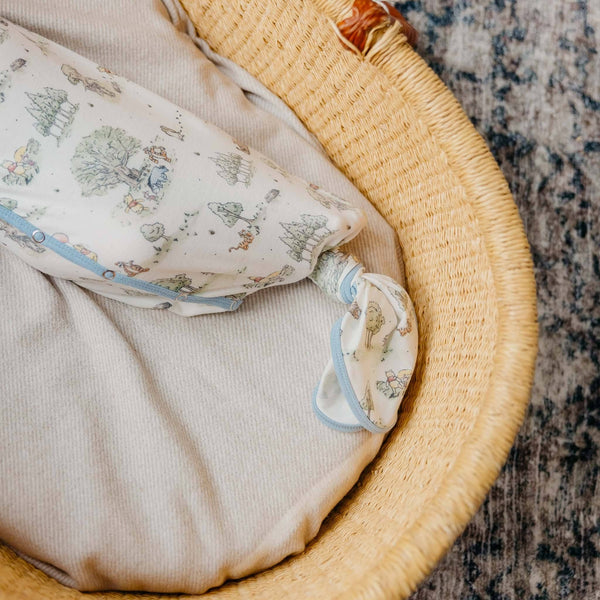 Newborn Knotted Gown - Hundred Acre Wood