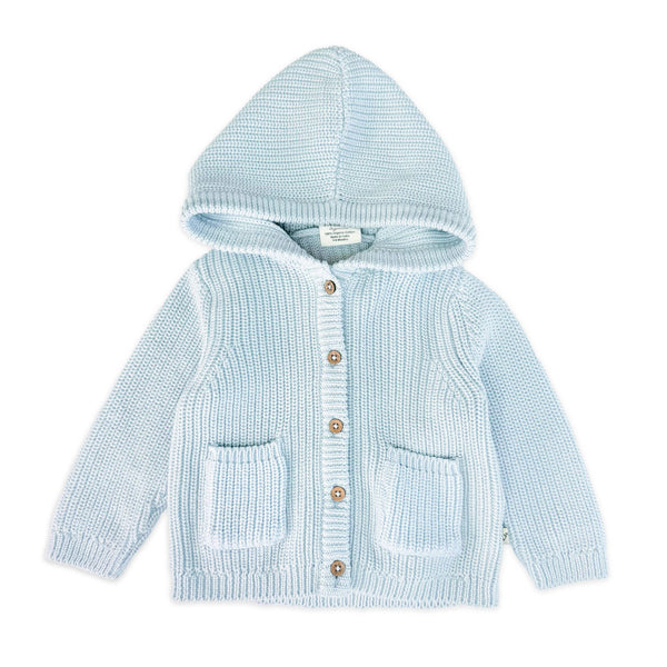 Milan Knit Hooded Button Jacket