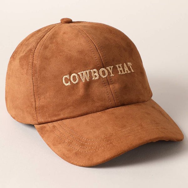 Cowboy Hat Suede Baseball Cap