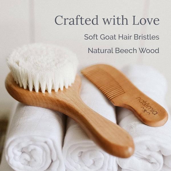Wooden Baby Hair Brush Set (3 Piece)