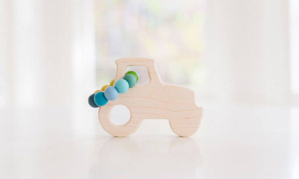 Tractor Wooden Teething Toy
