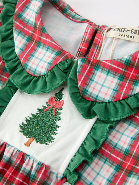 Christmas Tree Plaid Dress