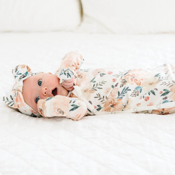 Newborn Knotted Gown - Autumn