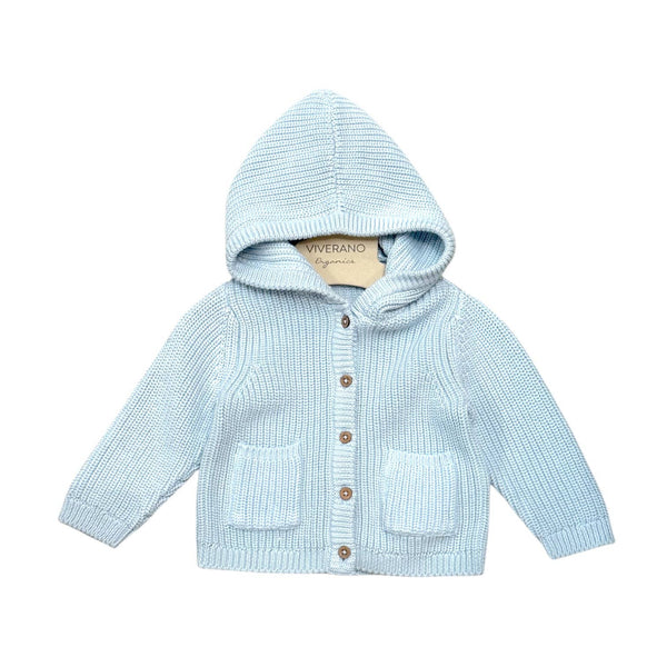 Milan Knit Hooded Button Jacket