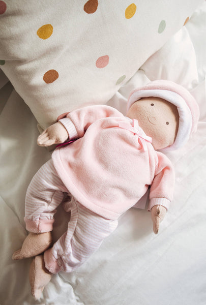 Cherub Baby Girl with Pink Dress