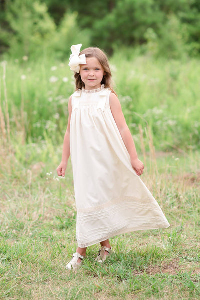 Cambridge Ecru Sleeveless Heirloom Dress