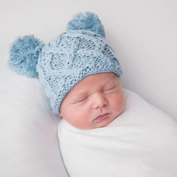 Newborn Beanie – Chambray Blue