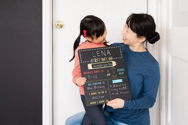 First Day and Last Day of School Reversible Chalkboard