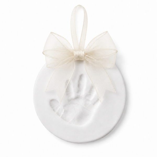 DIY Baby Print Ornament Kit with Hatbox, Ivory