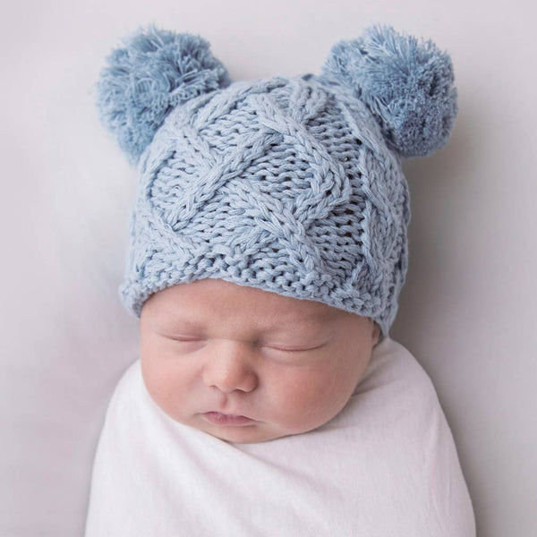Newborn Beanie – Chambray Blue