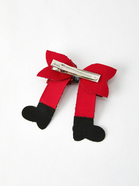 Christmas Sequined Zirconia Bow Hairpin