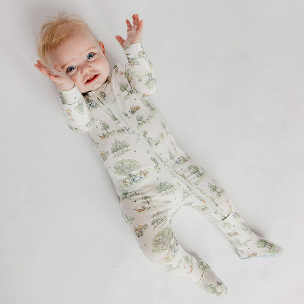 Zip-Up Footie Pajama - Hundred Acre Wood