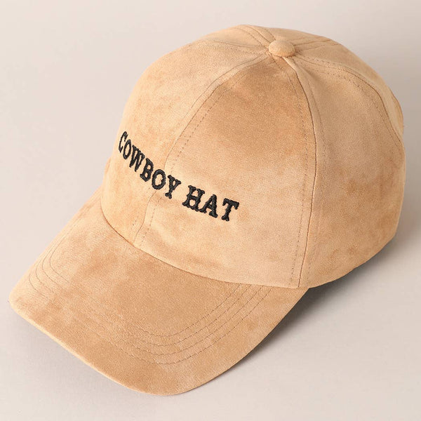 Cowboy Hat Suede Baseball Cap