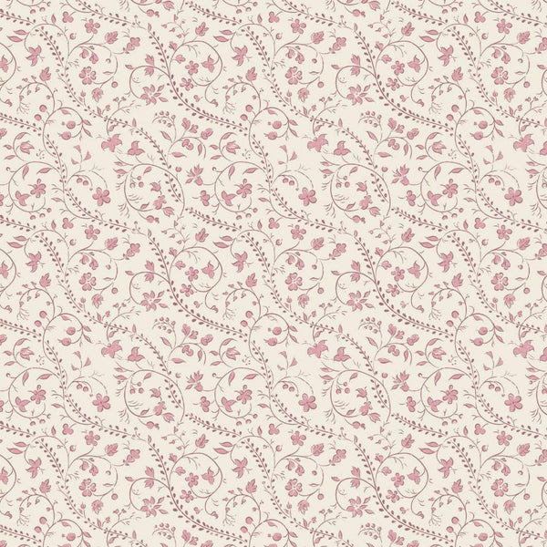 Mauve Heirloom Vine Muslin Blanket