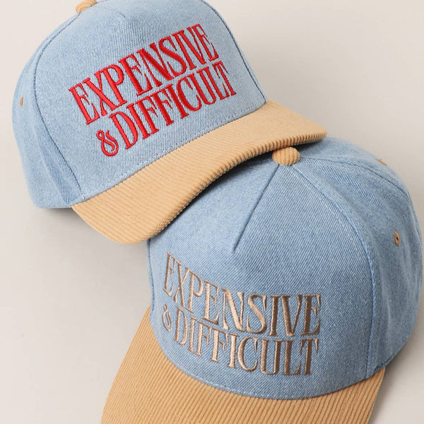 EXPENSIVE DIFFICULT Corduroy Trucker Hat