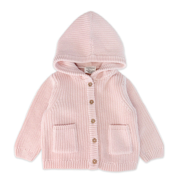 Milan Knit Hooded Button Jacket