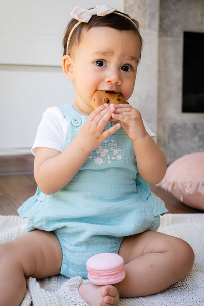 Cookie Natural Rubber Teether, Rattle & Pretend Play