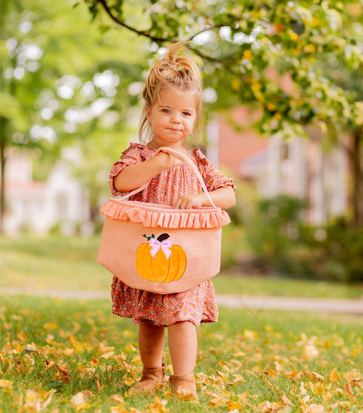 Halloween Ruffled Pumpkin Tote