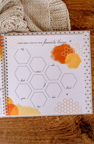 Honey Bee Luxury First Year Baby Memory Book