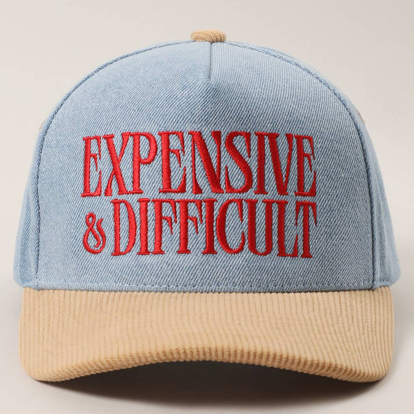 EXPENSIVE DIFFICULT Corduroy Trucker Hat
