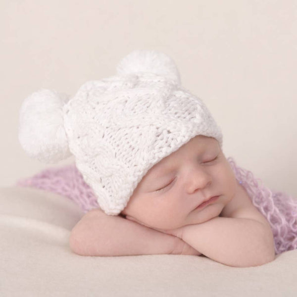 Newborn  Beanie – White