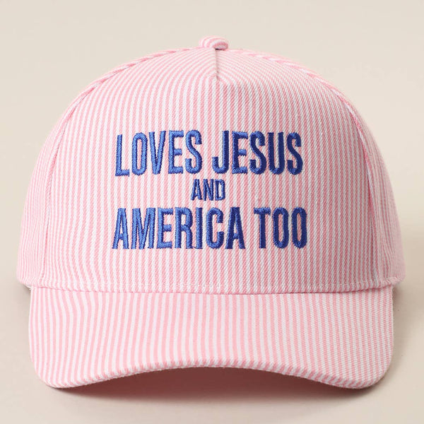 LOVES JESUS AND AMERICA TOO Hat