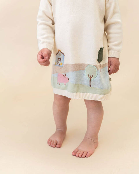 Farm House Baby Knit Tunic Dress (Organic Cotton)