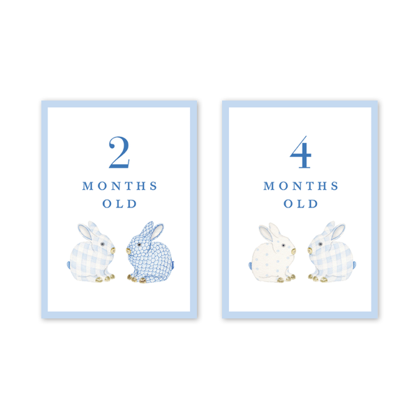 Bunnies Blue Milestone Cards