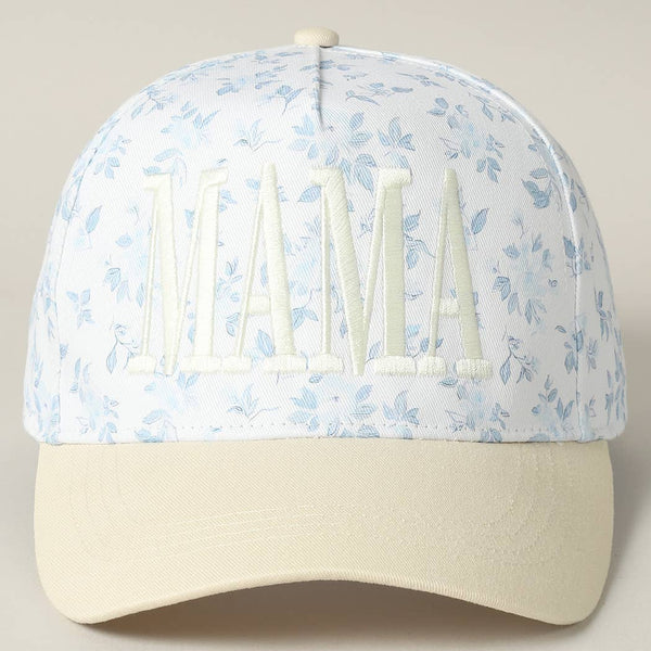 MAMA Embroidered Flower Hat