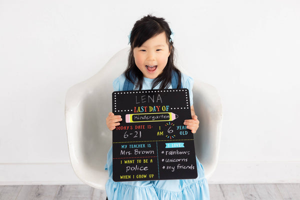 First Day and Last Day of School Reversible Chalkboard