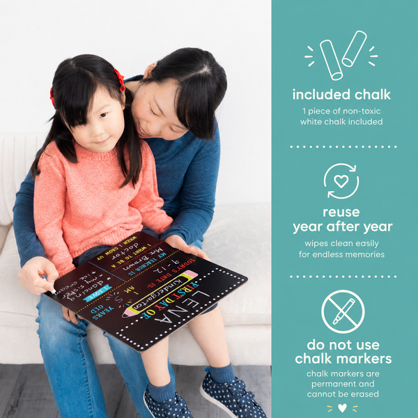 First Day and Last Day of School Reversible Chalkboard