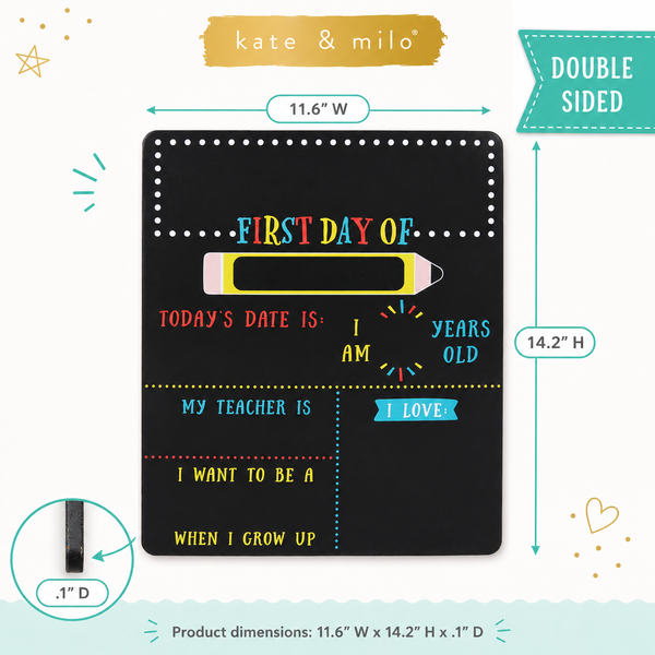 First Day and Last Day of School Reversible Chalkboard