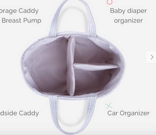 Diaper Caddy-  cotton rope