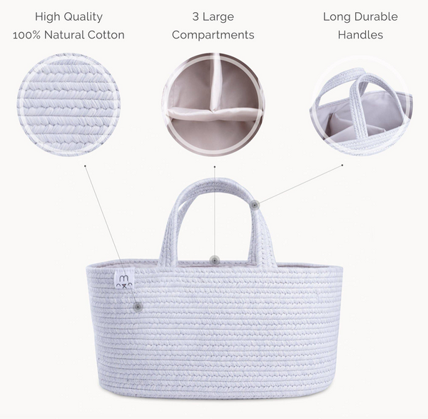 Diaper Caddy-  cotton rope