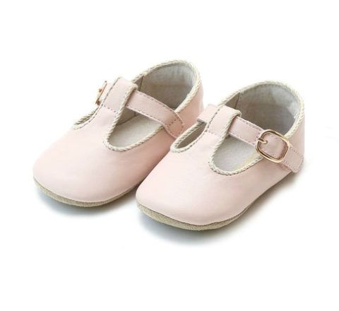 L'Amour Evie Crib Shoe-Pink