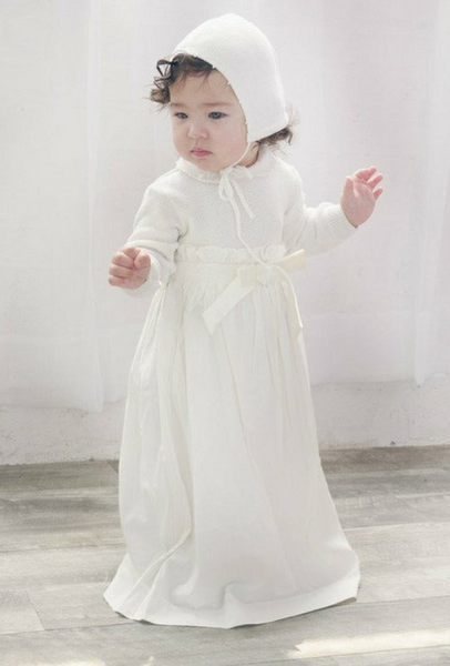 Carriage Boutique Pebble Stitch Gown-GIrls