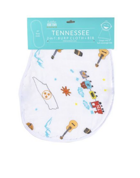 Tennessee 2 in 1 Burp Cloth/Bib