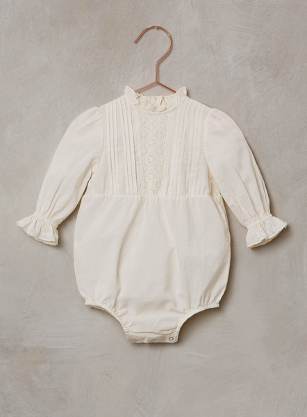 Nora Lee Florence Romper- Ivory